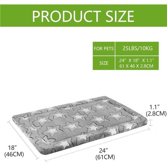 Dog Bed Mat Dog Crate Pad Reversible (Cool &Warm),Machine Washable Dog Crate Mat - Picture 2 of 7